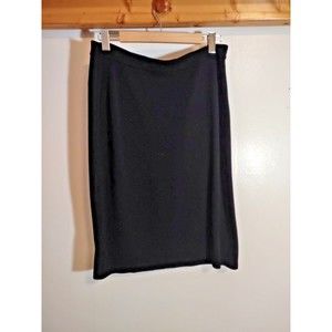 Eileen Fisher Women's M Black Pull On Skirt Fashion Designer Careerwear